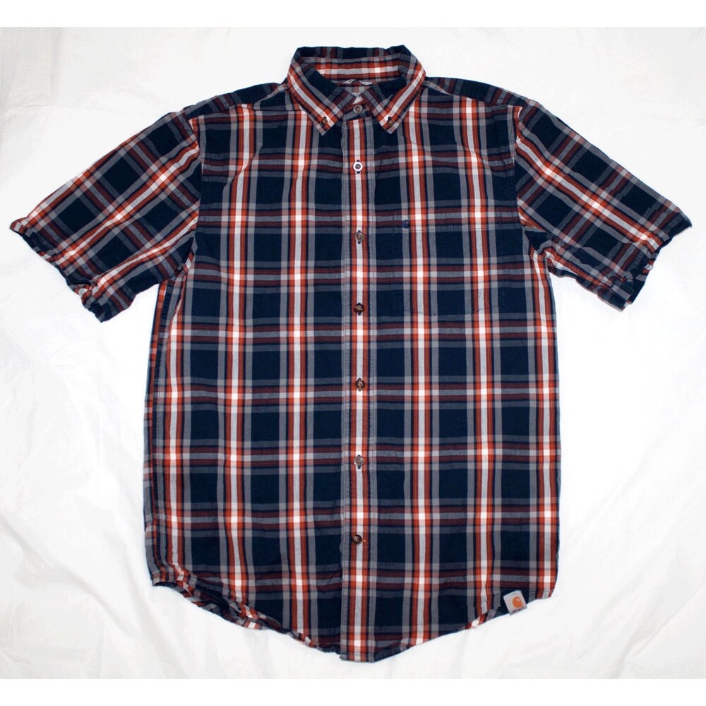 Carhartt Relaxed Fit Mens Short Sleeve Button Down Shirt Size Small